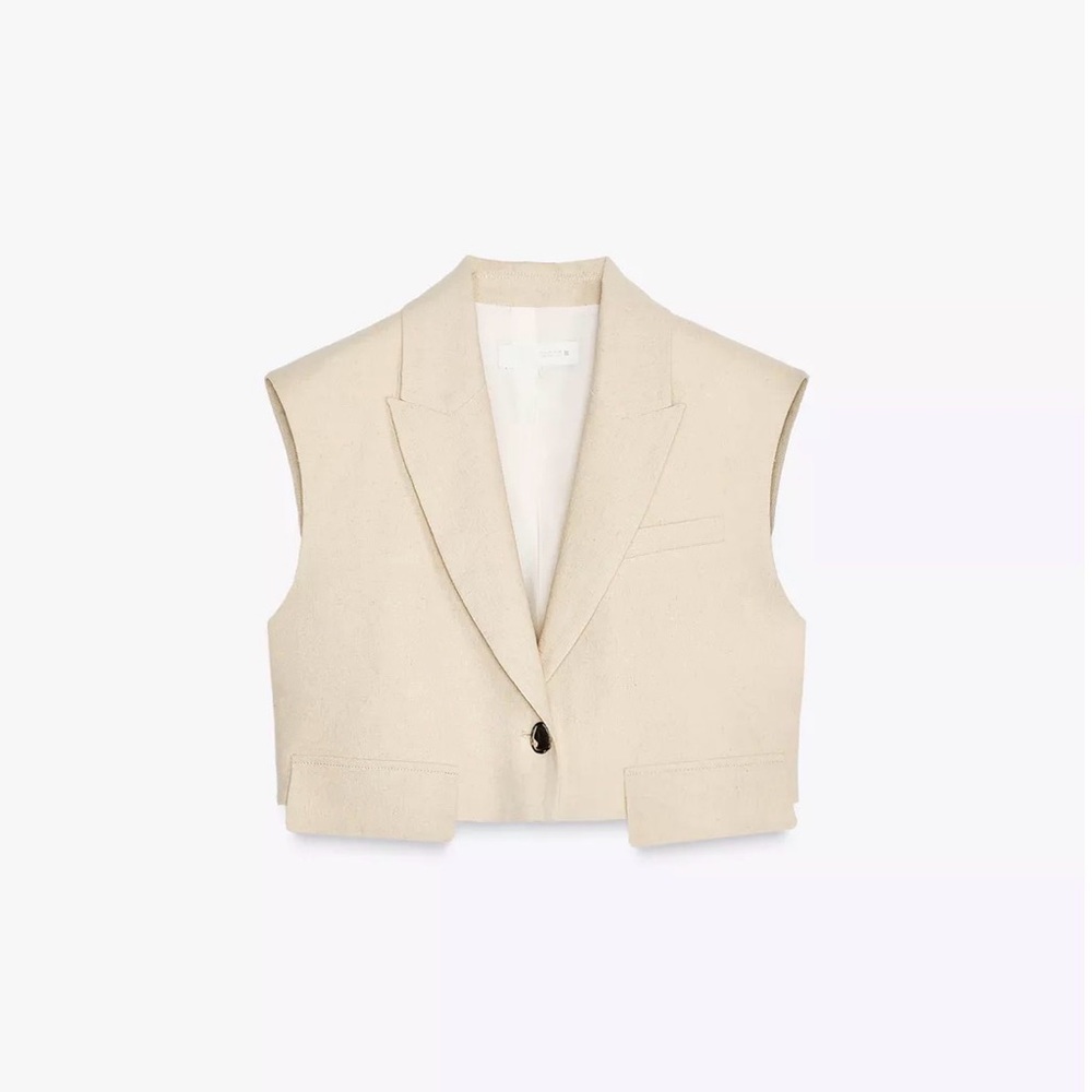 Zara Beige Sleeveless Vest